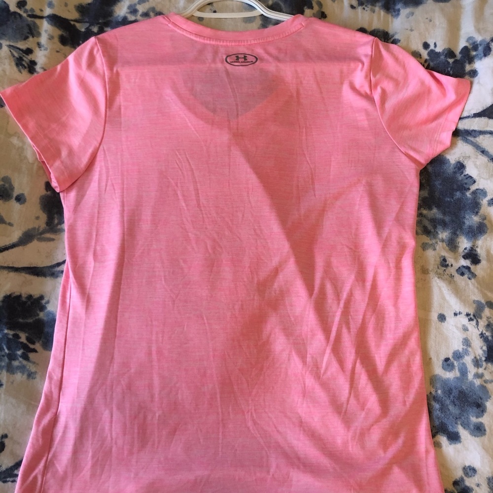 Under Armour light pink tee size medium